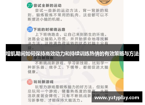 增肌期间如何保持高效动力和持续训练热情的有效策略与方法